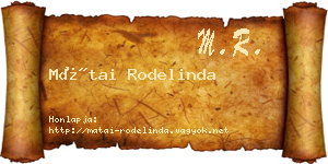 Mátai Rodelinda névjegykártya